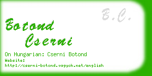 botond cserni business card